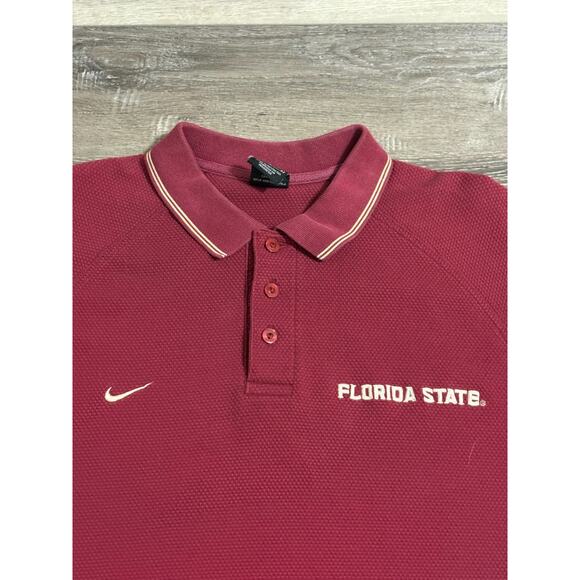 Vintage Nike Team Florida State University Seminoles FSU Polo Shirt - Mens Large - Picture 3 of 9
